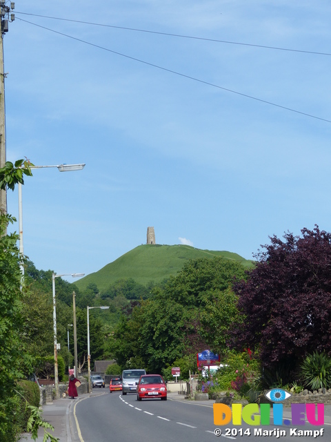 FZ005556 Glastonbury tor from Glastonbury street